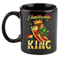 Juneteenth King Funny Shoe Steppin Into Juneteenth Black King 11oz C Handle Ceramic Mug