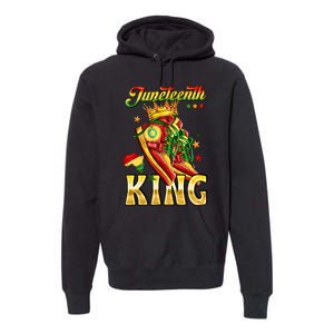 Juneteenth King Funny Shoe Steppin Into Juneteenth Black King Premium Hoodie