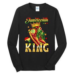 Juneteenth King Funny Shoe Steppin Into Juneteenth Black King Tall Long Sleeve T-Shirt