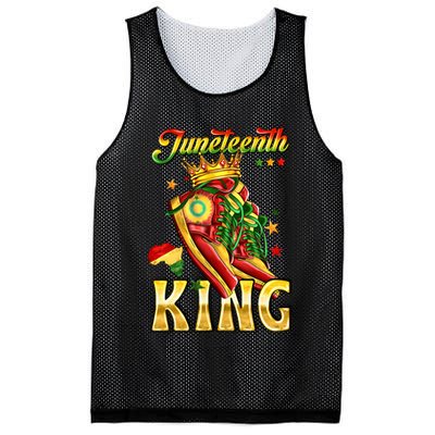 Juneteenth King Funny Shoe Steppin Into Juneteenth Black King Mesh Reversible Basketball Jersey Tank