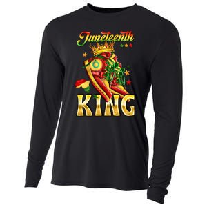 Juneteenth King Funny Shoe Steppin Into Juneteenth Black King Cooling Performance Long Sleeve Crew