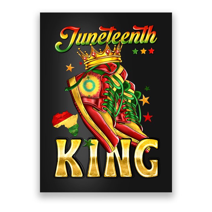 Juneteenth King Funny Shoe Steppin Into Juneteenth Black King Poster