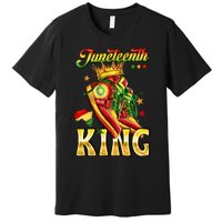 Juneteenth King Funny Shoe Steppin Into Juneteenth Black King Premium T-Shirt