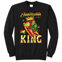 Juneteenth King Funny Shoe Steppin Into Juneteenth Black King Tall Sweatshirt