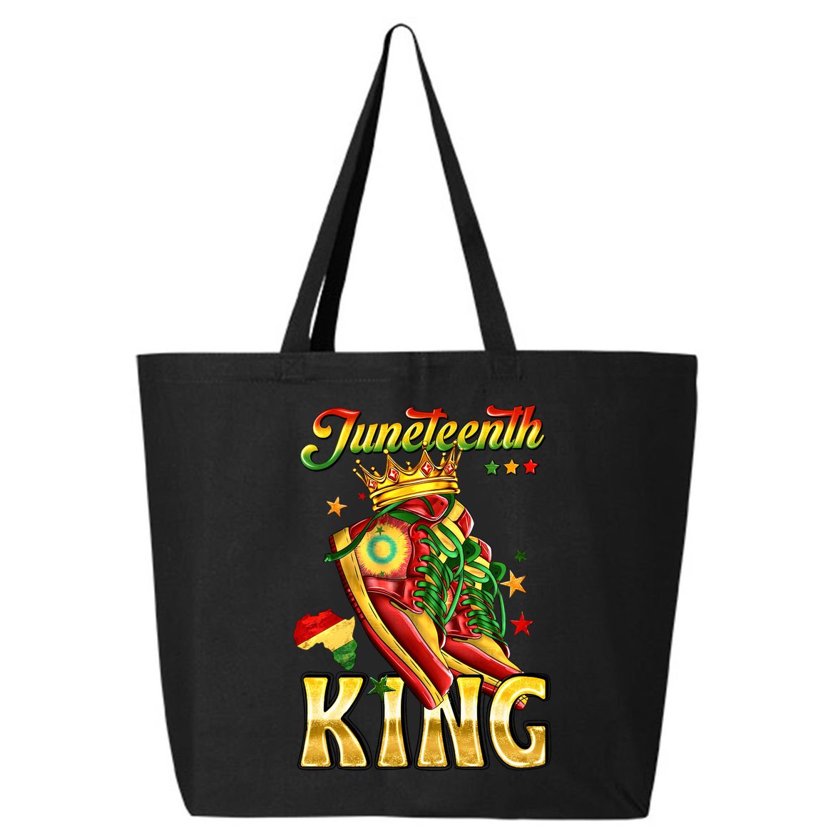Juneteenth King Funny Shoe Steppin Into Juneteenth Black King 25L Jumbo Tote