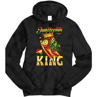 Juneteenth King Funny Shoe Steppin Into Juneteenth Black King Tie Dye Hoodie