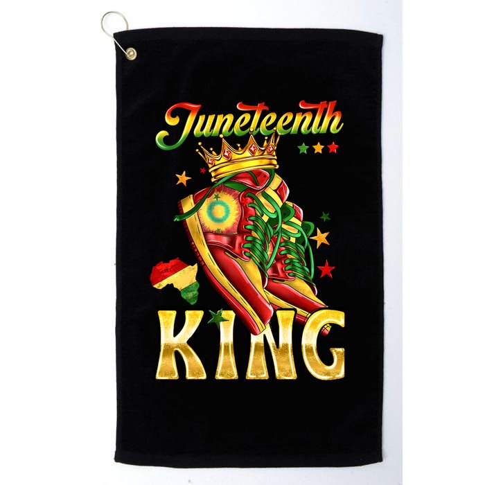 Juneteenth King Funny Shoe Steppin Into Juneteenth Black King Golf Towel