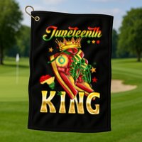 Juneteenth King Funny Shoe Steppin Into Juneteenth Black King Golf Towel