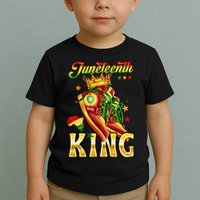 Juneteenth King Funny Shoe Steppin Into Juneteenth Black King Toddler T-Shirt