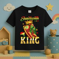 Juneteenth King Funny Shoe Steppin Into Juneteenth Black King Toddler T-Shirt