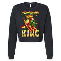 Juneteenth King Funny Shoe Steppin Into Juneteenth Black King Cropped Pullover Crew