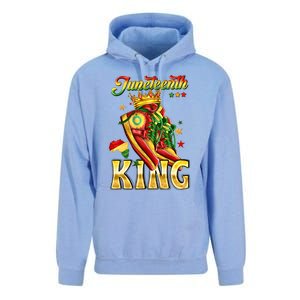 Juneteenth King Funny Shoe Steppin Into Juneteenth Black King Unisex Surf Hoodie