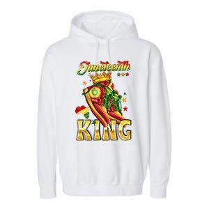 Juneteenth King Funny Shoe Steppin Into Juneteenth Black King Garment-Dyed Fleece Hoodie