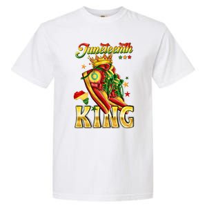 Juneteenth King Funny Shoe Steppin Into Juneteenth Black King Garment-Dyed Heavyweight T-Shirt