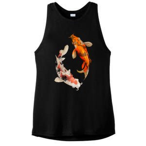 Japanese Koi Fish Ladies PosiCharge Tri-Blend Wicking Tank