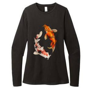 Japanese Koi Fish Womens CVC Long Sleeve Shirt