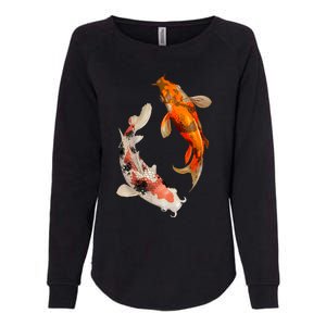 Japanese Koi Fish Womens California Wash Sweatshirt