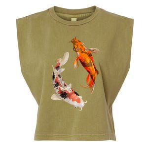 Japanese Koi Fish Garment-Dyed Women's Muscle Tee