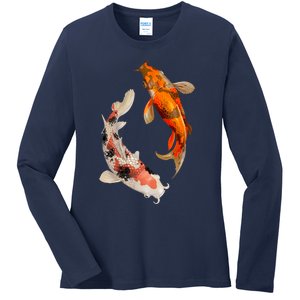 Japanese Koi Fish Ladies Long Sleeve Shirt