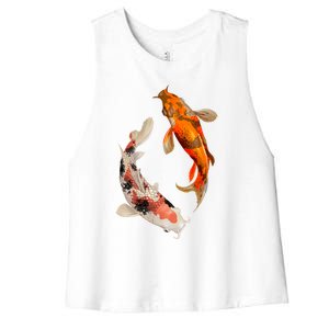 Japanese Koi Fish Women's Racerback Cropped Tank