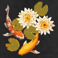Japanese Koi Fish Japan Butterfly Carp Nishikigoi Fish Pond 7 Panel Mesh Trucker Snapback Hat