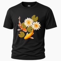 Japanese Koi Fish Japan Butterfly Carp Nishikigoi Fish Pond Cooling Performance Crew T-Shirt
