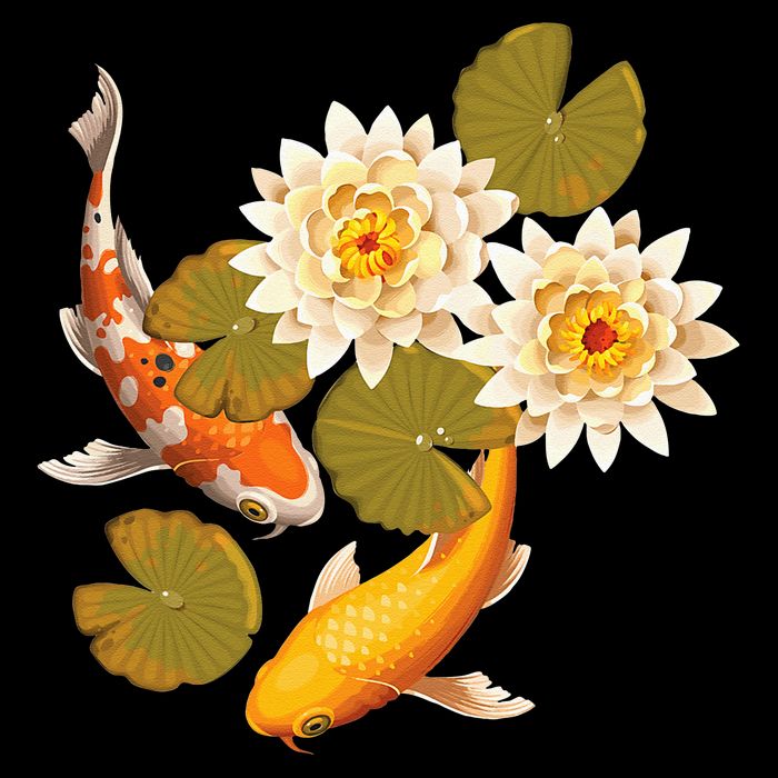 Japanese Koi Fish Japan Butterfly Carp Nishikigoi Fish Pond Cooling Performance Crew T-Shirt