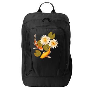 Japanese Koi Fish Japan Butterfly Carp Nishikigoi Fish Pond City Backpack