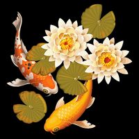 Japanese Koi Fish Japan Butterfly Carp Nishikigoi Fish Pond City Backpack