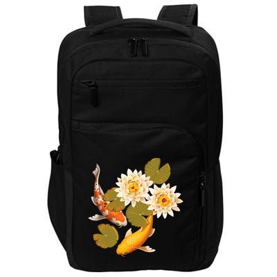 Japanese Koi Fish Japan Butterfly Carp Nishikigoi Fish Pond Impact Tech Backpack