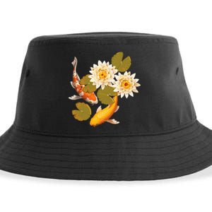 Japanese Koi Fish Japan Butterfly Carp Nishikigoi Fish Pond Sustainable Bucket Hat