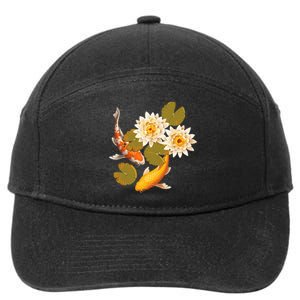 Japanese Koi Fish Japan Butterfly Carp Nishikigoi Fish Pond 7-Panel Snapback Hat