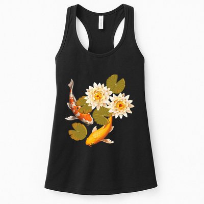 Japanese Koi Fish Japan Butterfly Carp Nishikigoi Fish Pond Womens Tank Top
