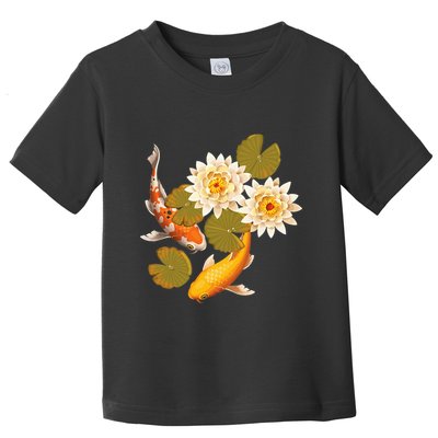 Japanese Koi Fish Japan Butterfly Carp Nishikigoi Fish Pond Toddler T-Shirt