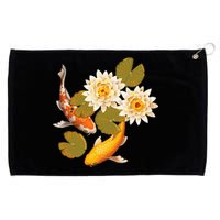 Japanese Koi Fish Japan Butterfly Carp Nishikigoi Fish Pond Grommeted Golf Towel