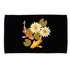 Japanese Koi Fish Japan Butterfly Carp Nishikigoi Fish Pond Microfiber Hand Towel