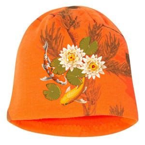 Japanese Koi Fish Japan Butterfly Carp Nishikigoi Fish Pond Kati - Camo Knit Beanie