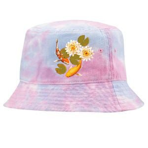 Japanese Koi Fish Japan Butterfly Carp Nishikigoi Fish Pond Tie-Dyed Bucket Hat