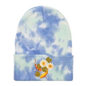 Japanese Koi Fish Japan Butterfly Carp Nishikigoi Fish Pond Tie Dye 12in Knit Beanie