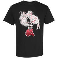 Japanese Kitsune Fox Brush Art Garment-Dyed Heavyweight T-Shirt