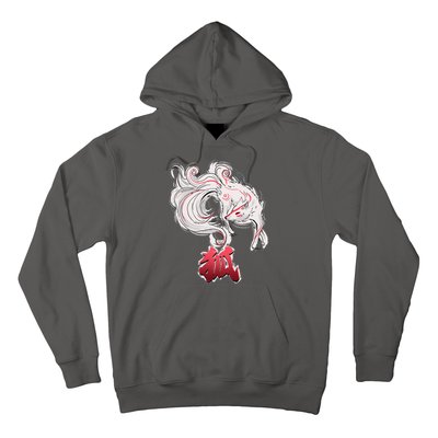 Japanese Kitsune Fox Brush Art Hoodie