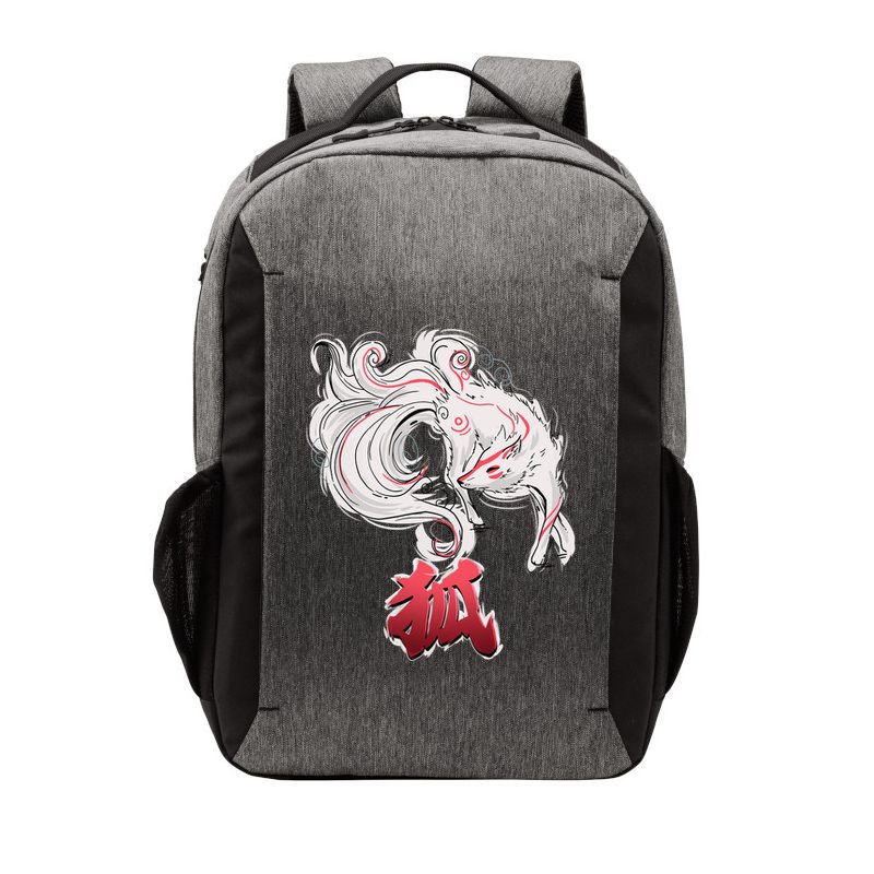 Japanese Kitsune Fox Brush Art Vector Backpack