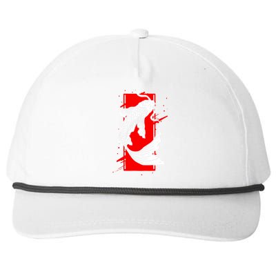 Japan Koi Fish Japanese Tattoo Snapback Five-Panel Rope Hat