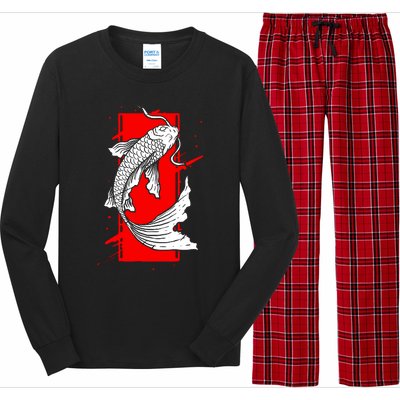 Japan Koi Fish Japanese Tattoo Long Sleeve Pajama Set