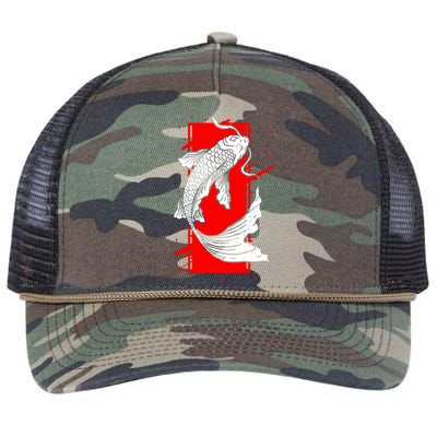 Japan Koi Fish Japanese Tattoo Retro Rope Trucker Hat Cap