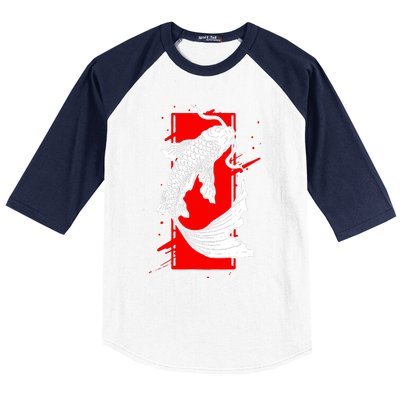 Japan Koi Fish Japanese Tattoo Baseball Sleeve Shirt