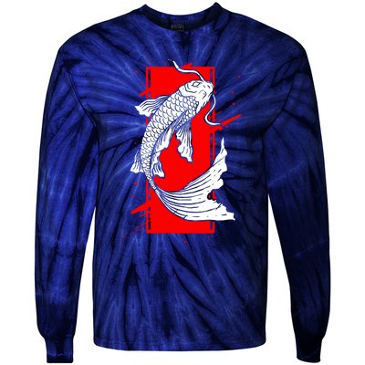 Japan Koi Fish Japanese Tattoo Tie-Dye Long Sleeve Shirt