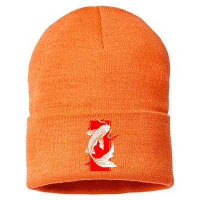 Japan Koi Fish Japanese Tattoo Sustainable Knit Beanie