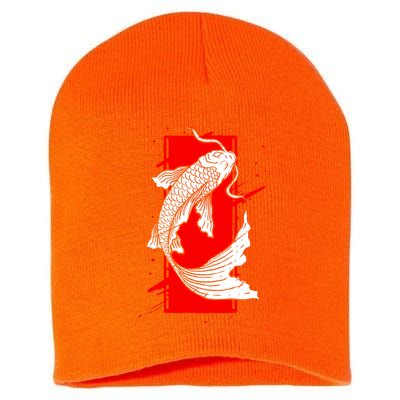 Japan Koi Fish Japanese Tattoo Short Acrylic Beanie