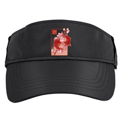 Japanese Koi Fish And Cherry Blossoms Adult Drive Performance Visor